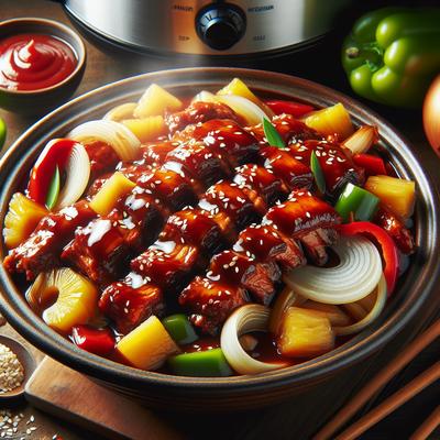 Image of Sweet and Sour Ribs for Crock Pot