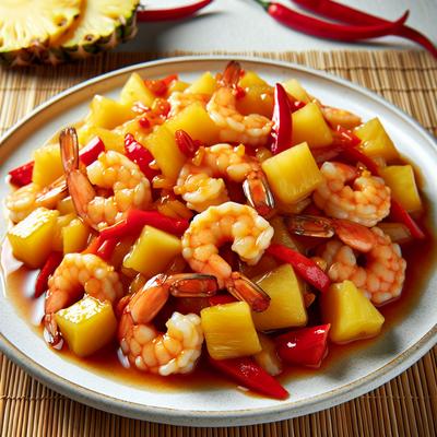 Image of Sweet and Sour Shrimp with Pineapple