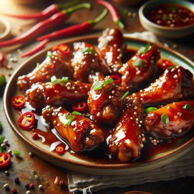 Image of Sweet and Sour Sticky Thai Boneless Oven Baked Chicken Wings