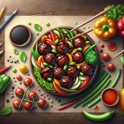 Image of Sweet and Sour Vegetarian Meatballs