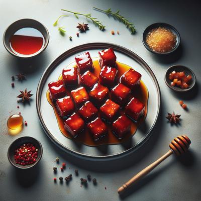 Image of Sweet and Spicy Glazed Pork Cubes