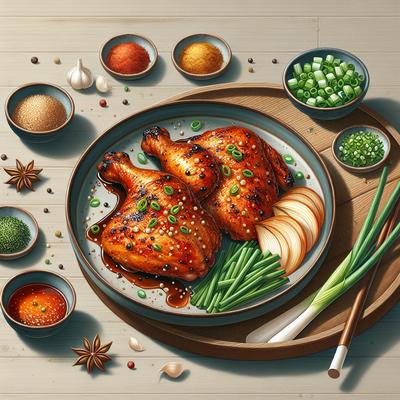 Image of Sweet and Spicy Grilled Chicken with Green Onions