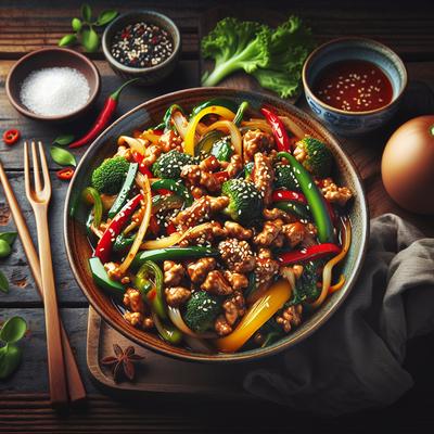 Image of Sweet and Spicy Ground Turkey Stir Fry