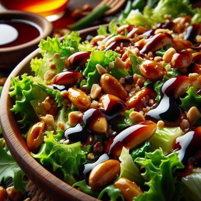 Image of Sweet and Tangy Balsamic Salad with Honey Roasted Peanuts