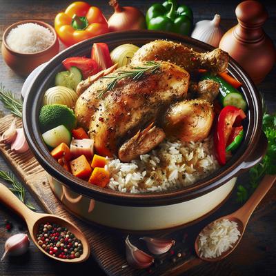 Image of Sweet Aromatic Chicken with Rice Crock Pot