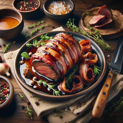 Image of Sweet Bacon Wrapped Venison Tenderloin