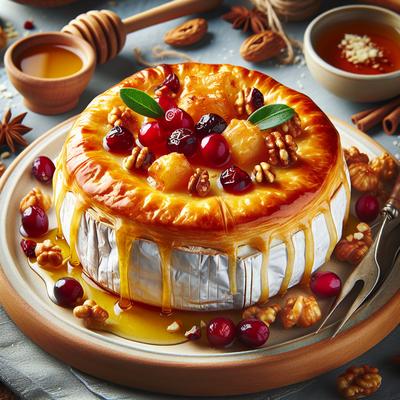 Image of Sweet Baked Brie in Puff Pastry