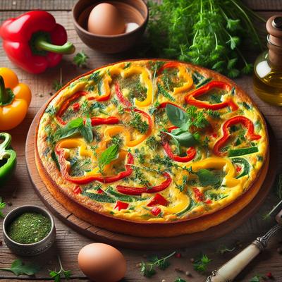 Image of Sweet Bell Pepper and Fresh Herb Frittata
