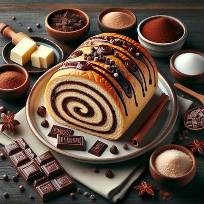 Image of Sweet Biscuit Chocolate Roll