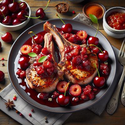 Image of Sweet Cherry Salsa Pork Chops
