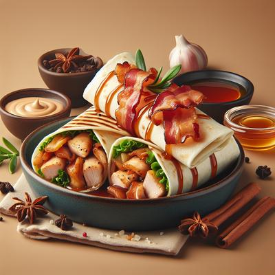 Image of Sweet Chicken Bacon Wraps Paula Deen