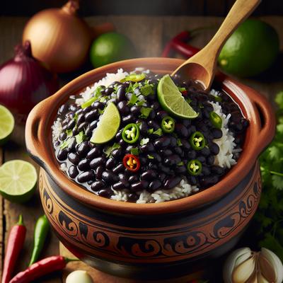 Image of Sweet Chilean Lime Laced Black Beans Rice Crock Pot