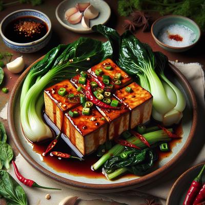 Image of Sweet Chili Glazed Tofu with Bok Choy