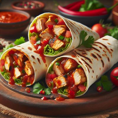Image of Sweet Chilli Chicken Burrito Tortilla Wraps