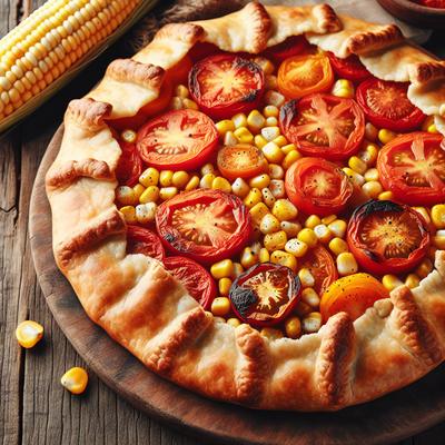 Image of Sweet Corn Tomato Galette