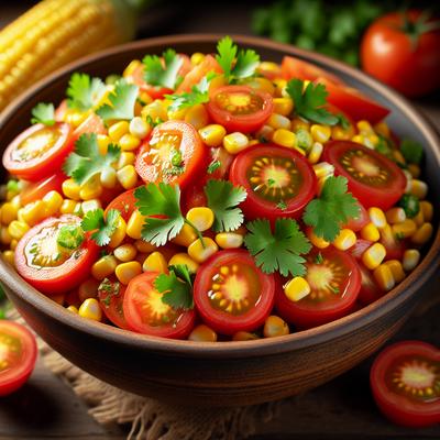 Image of Sweet Corn Tomato Salad with Fresh Cilantro