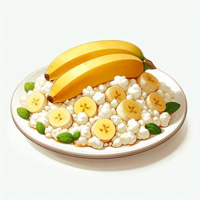 Image of Sweet Cottage Cheese and Bananas