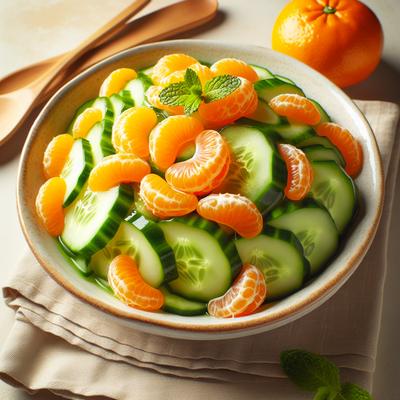 Image of Sweet Cucumber and Mandarin Orange Salad