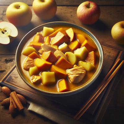 Image of Sweet Curried Chicken Yam and Apple Stew
