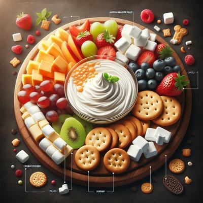 Image of Sweet Dip with Cookies and Fruit