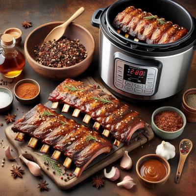 Image of Sweet Dry Rub Baby Back Ribs 6 Qt Electric Pressure Cooker