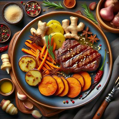 Image of Sweet Ginger Steak Sweet Potatoes