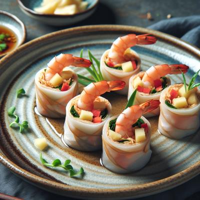 Image of Sweet Gingered Prawn Rolls