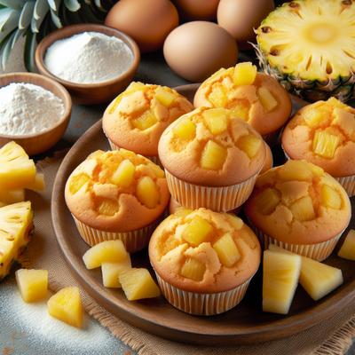 Image of Sweet Golden Pineapple Muffins