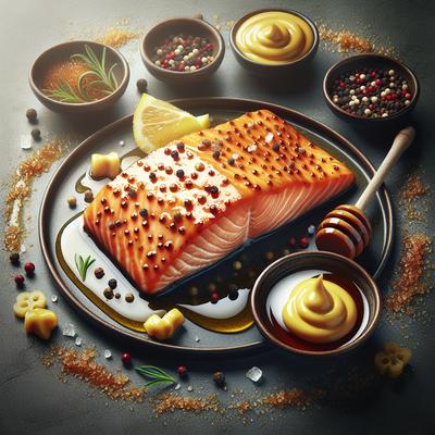 Image of Sweet Mustard Glazed Salmon Fillets