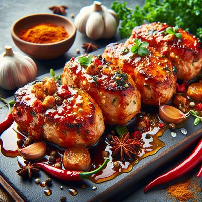 Image of Sweet N Spicy Stuffed Pork Chops