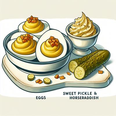 Image of Sweet Pickle and Horseradish Deviled Eggs