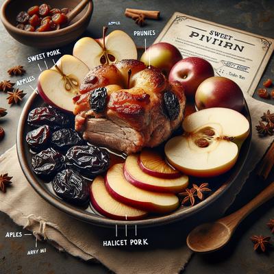 Image of Sweet Pork with Apples and Prunes Slow Cooker