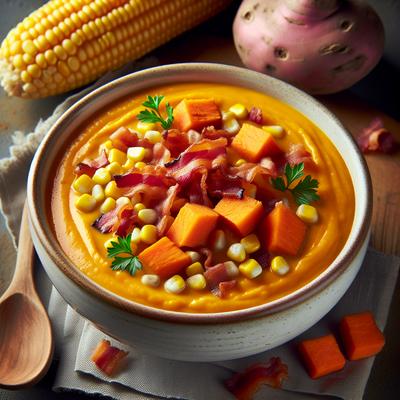 Image of Sweet Potato Bacon Corn Chowder