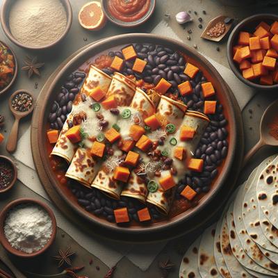 Image of Sweet Potato Black Bean Enchiladas