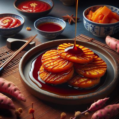 Image of Sweet Potato Cakes with Tomato Soy Sauce