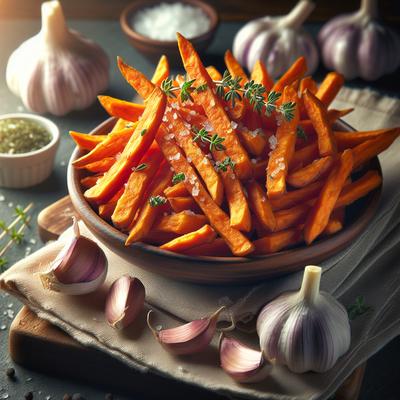 Image of Sweet Potato Fries with Garlic and Herbs
