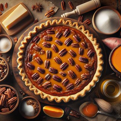 Image of Sweet Potato Pie with Gooey Pecan Topping