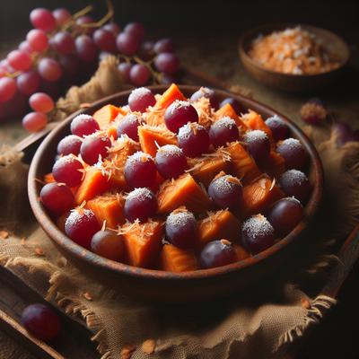 Image of Sweet Potato Salad with Toasted Coconut and Grapes