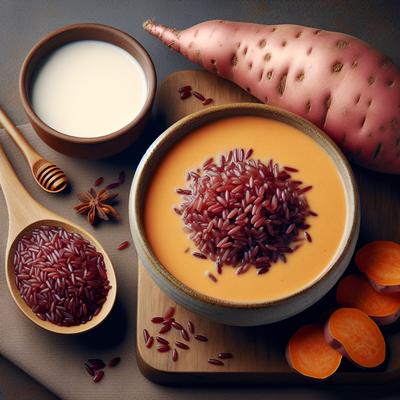 Image of Sweet Potato Soup with Marooned Rice