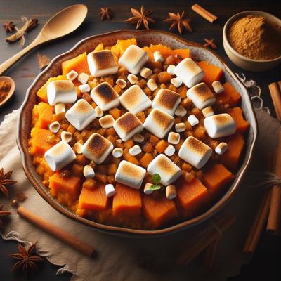Image of Sweet Potato Yam Casserole with Marshmallows