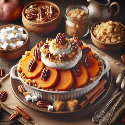 Image of Sweet Potatoes W Pecan Marshmallow and Sugar Streusel