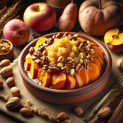 Image of Sweet Potatoes with Applesauce Nut Topping