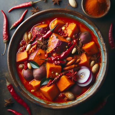 Image of Sweet Potatoes with Red Curry Paste