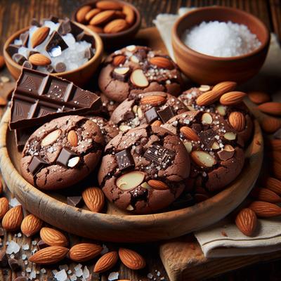 Image of Sweet Salty Chocolate Almond Cookies