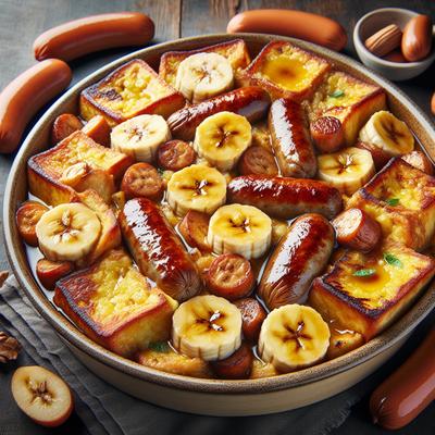 Image of Sweet Sausage French Toast Casserole with Caramelized Bananas