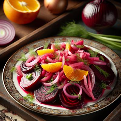 Image of Sweet Sauteed Beets with an Orange Onion Fennel Relish