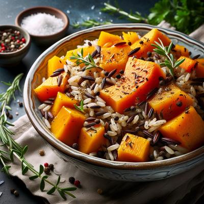 Image of Sweet Savory Butternut Squash and Wild Rice Saut
