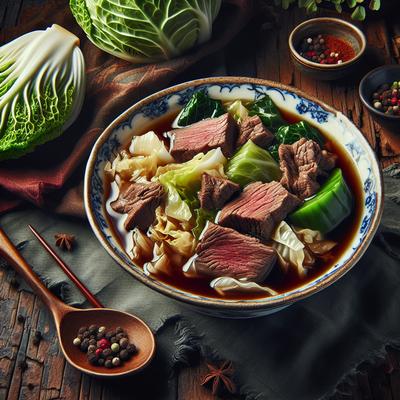Image of Sweet Sour Beef Cabbage Soup