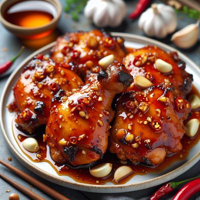 Image of Sweet Spicy Garlic Grilled Chicken Thighs