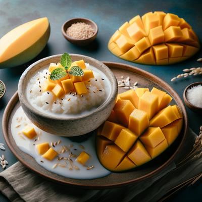 Image of Sweet Sticky Rice with Mango Kha Neow Mamuang